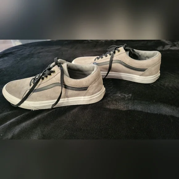 Vans - EUC - Mens Old School Grey and Black Shoes with Scotchgard - Size 10.5 - Picture 5 of 7